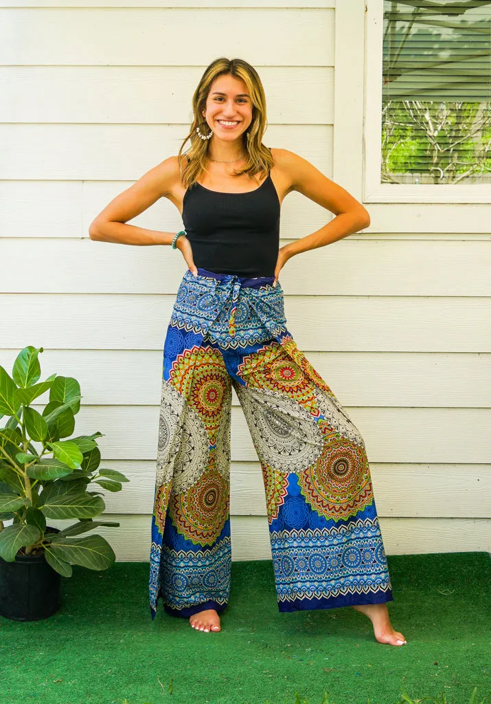 Celestial Mandala Palazzo Wrap Pants