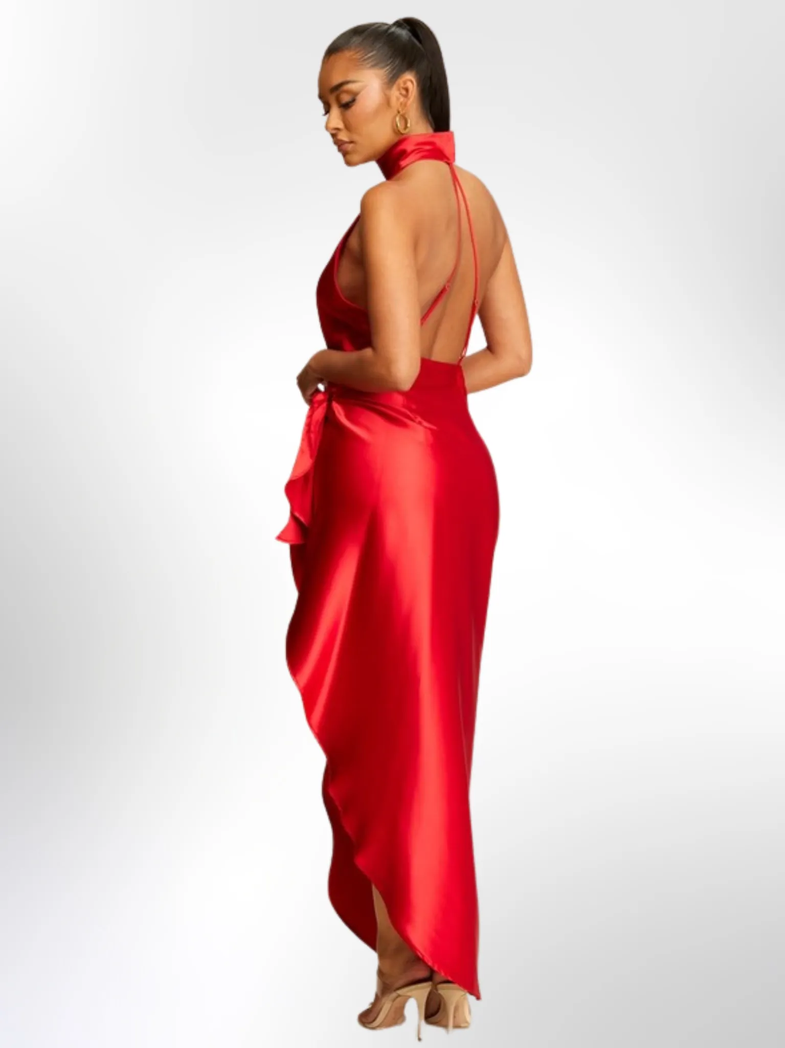 Champagne Wrap Skirt Dress
