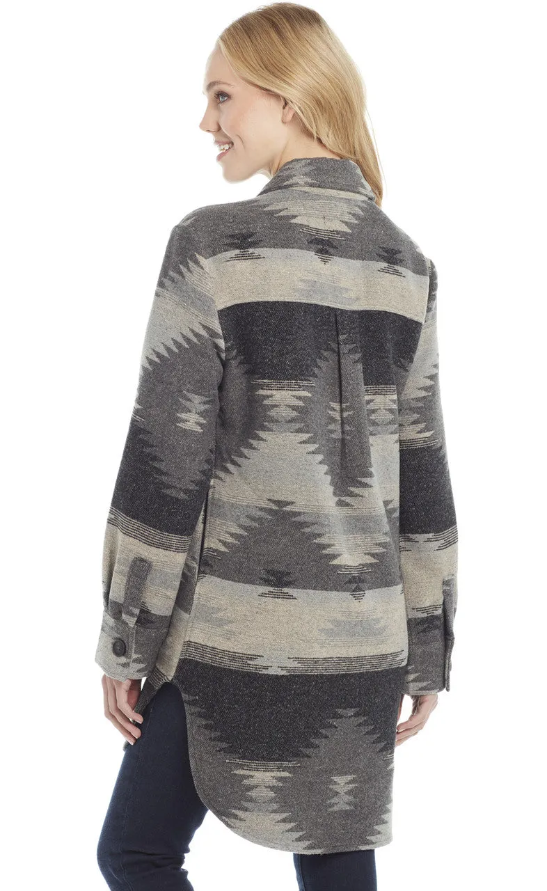 Cripple Creek Gray Multi Shacket-CR16249-50