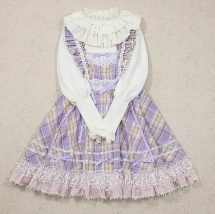 Miaoplus~Sweet Lolita Plaid JSK Multicolors