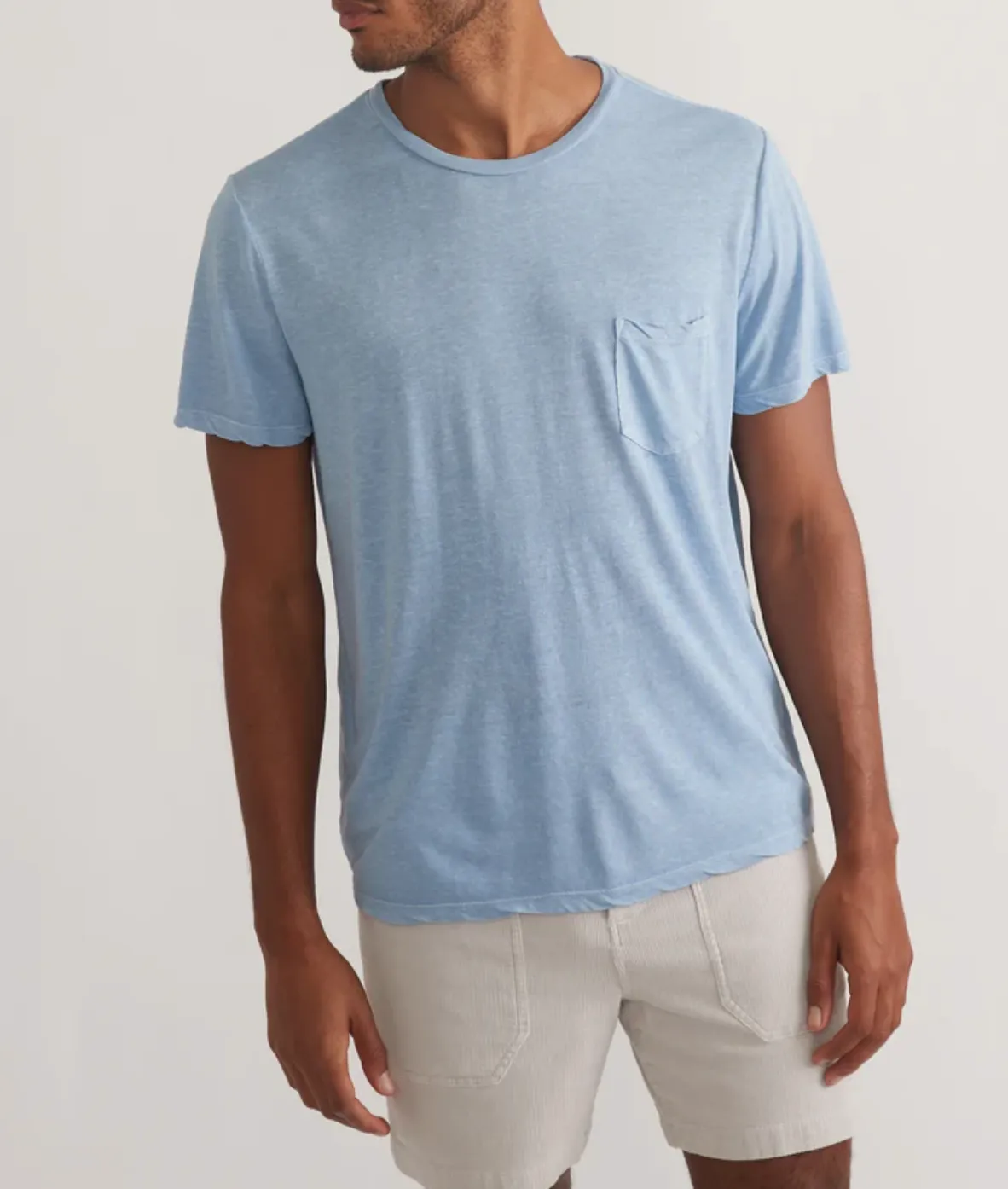 Relaxed Hemp Cotton Tee- Bel Air Blue