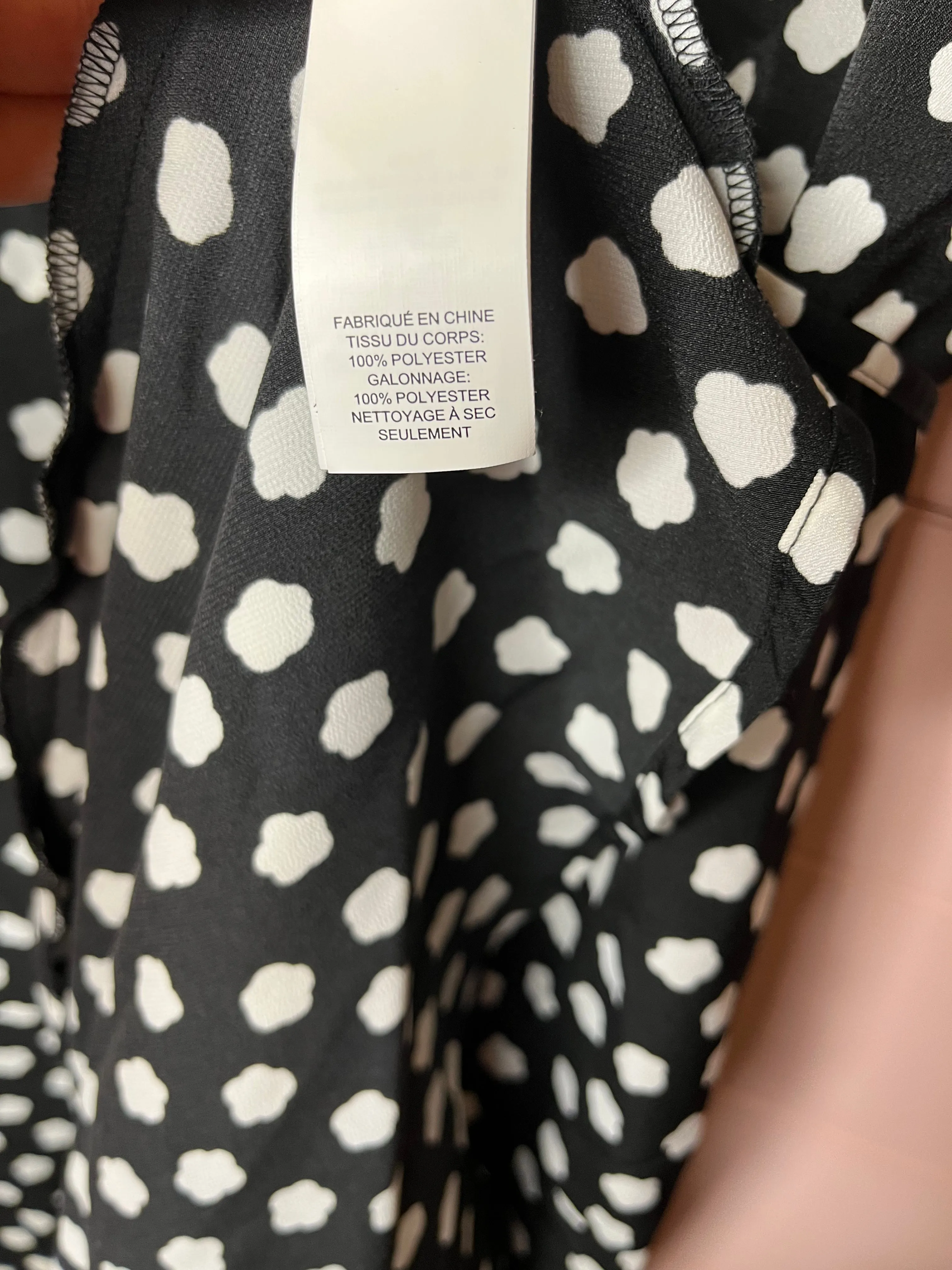 Size 6 Kate Spade Black White Cloud Dot Wrap Dress