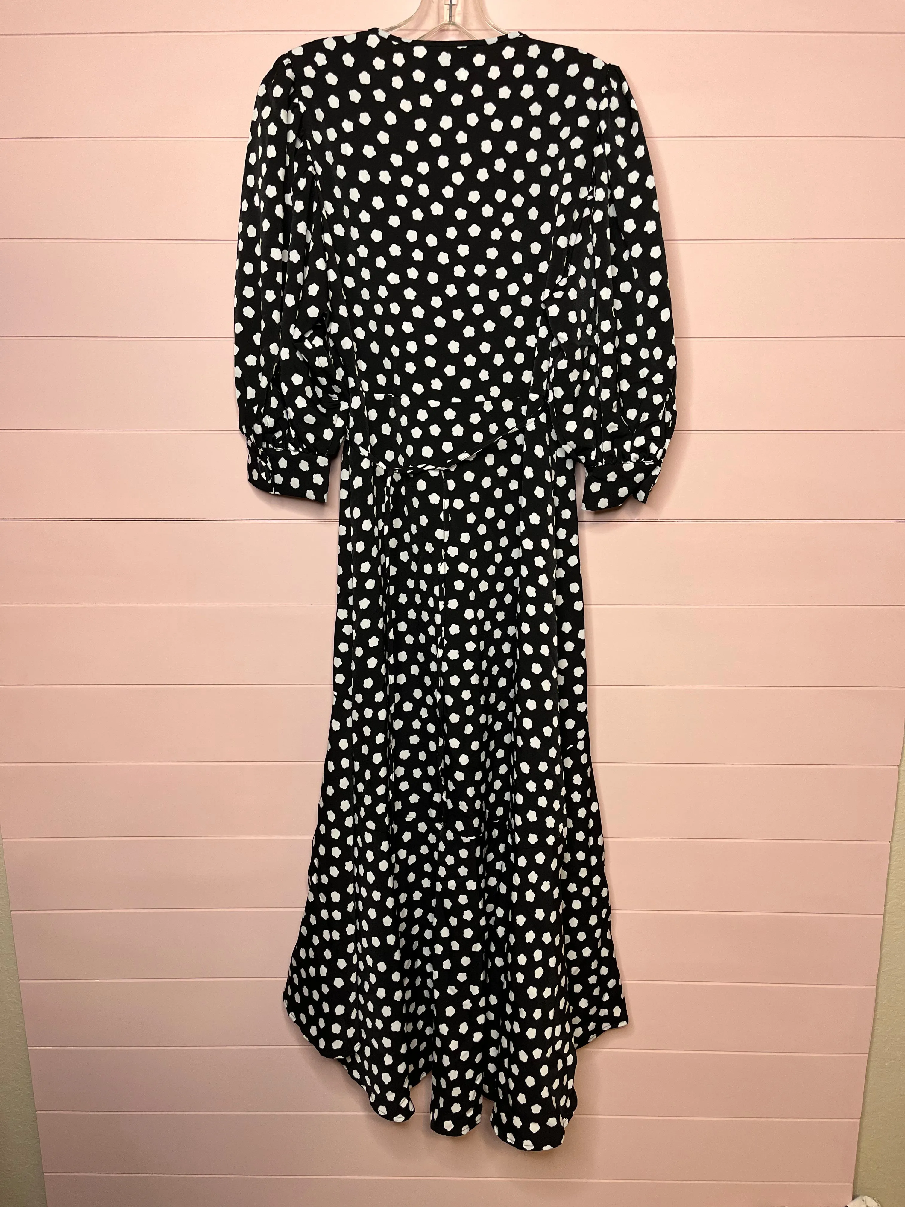 Size 6 Kate Spade Black White Cloud Dot Wrap Dress