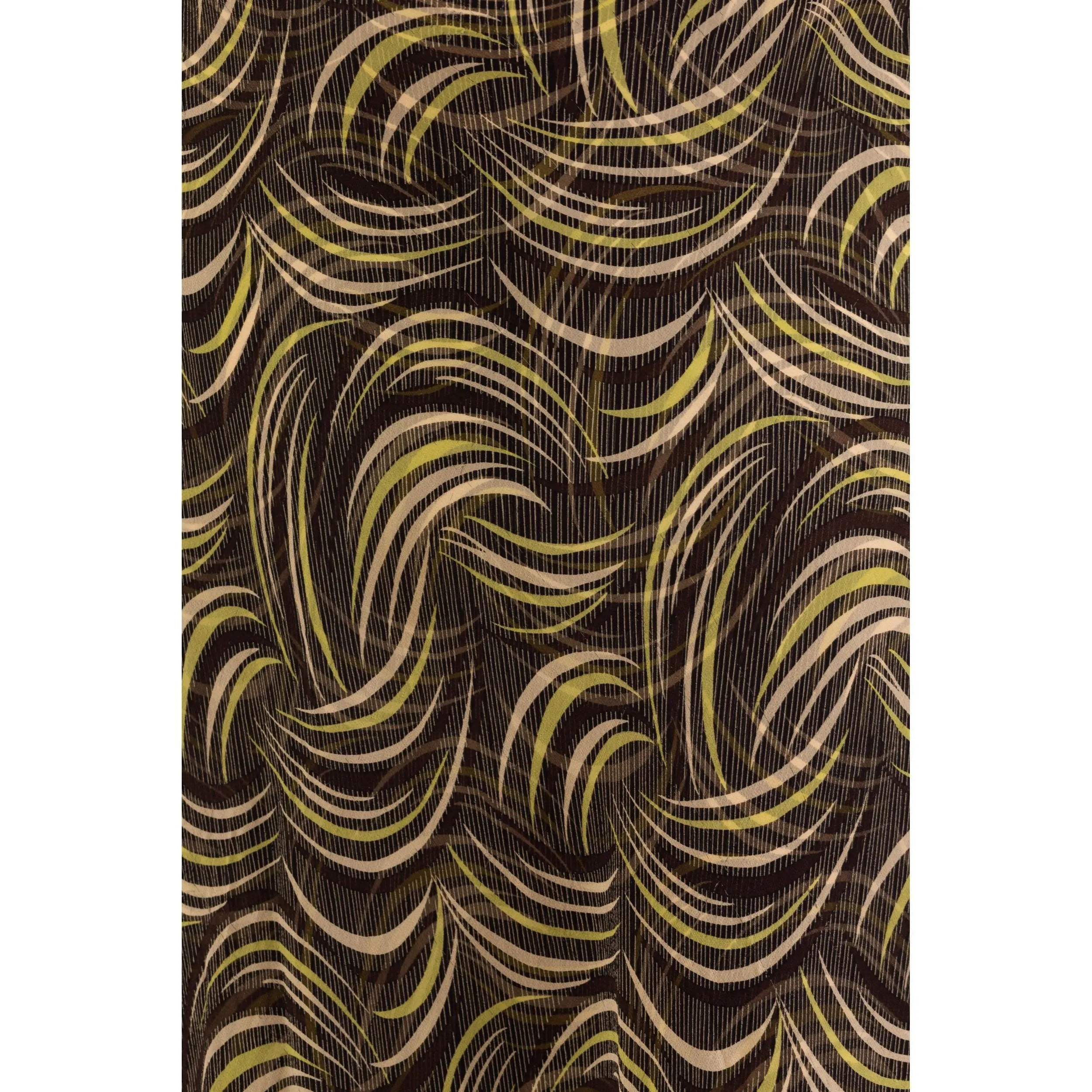 Vintage Y2K Black & Green Silk Abstract Print Maxi Skirt - Extra Large, Size 16