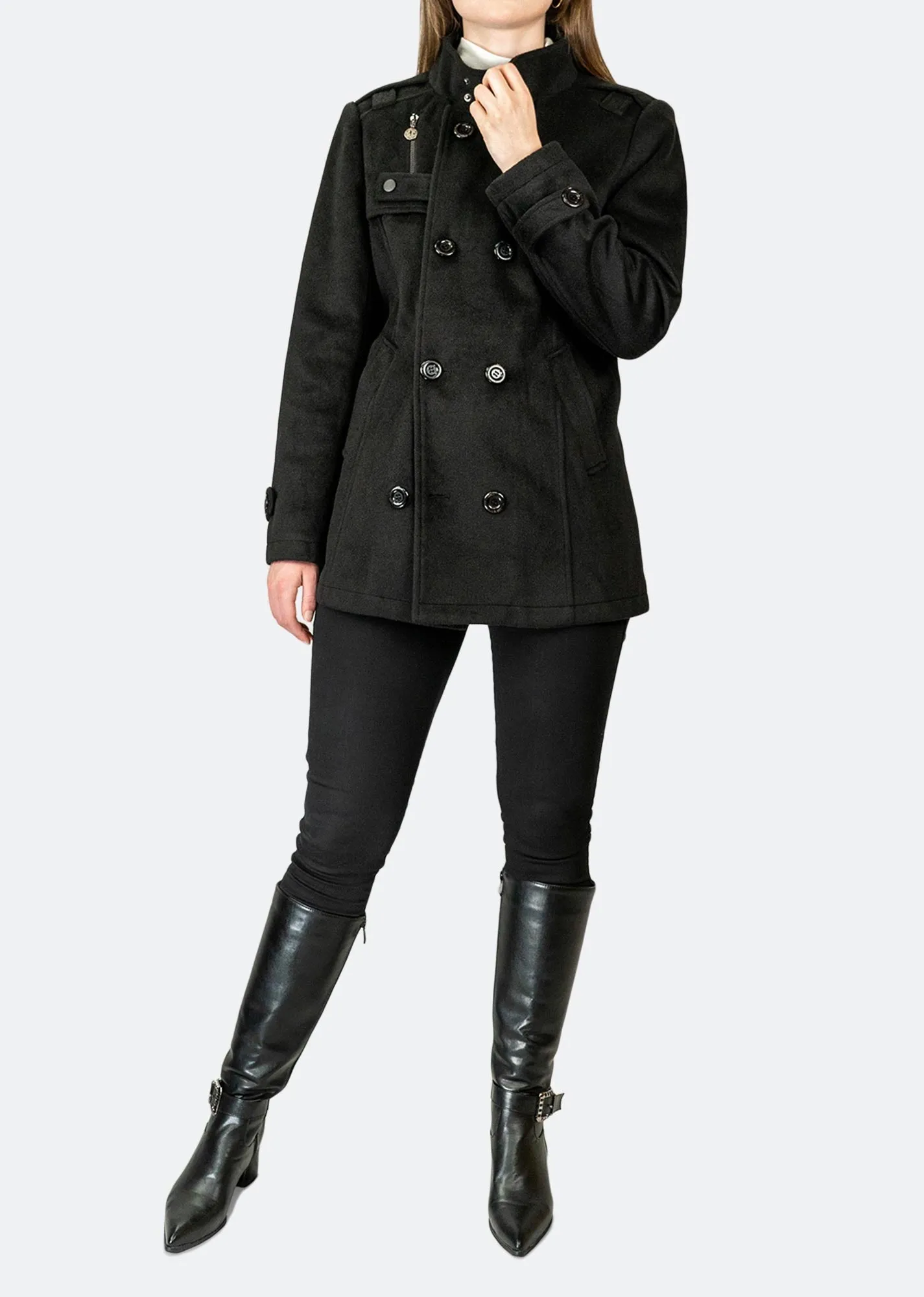 Wool & Cashmere Blend Peacoat