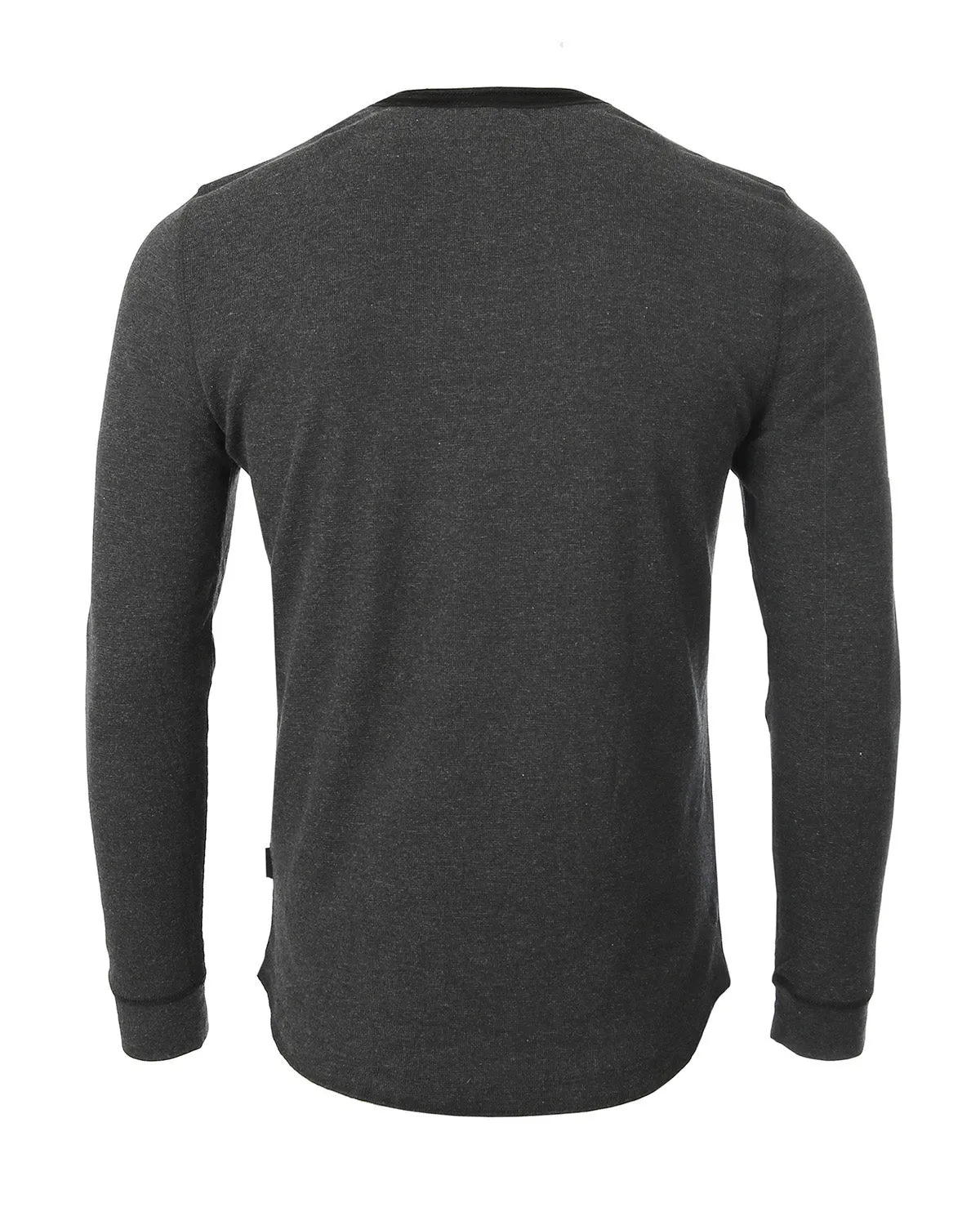 ZIMEGO Men's Vintage Burnout Garment Wash Long Sleeve Lightweight Thermal Henley